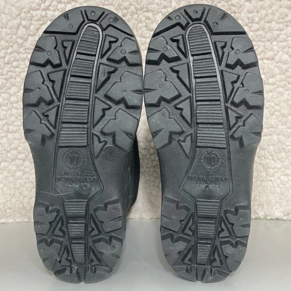 Wonder Nation Kids Black Ice Storm Waterproof Insulated Winter Snow Boots SZ 10